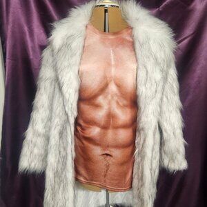KEN (Barbie) costume Faux fur coat, wig and accessories